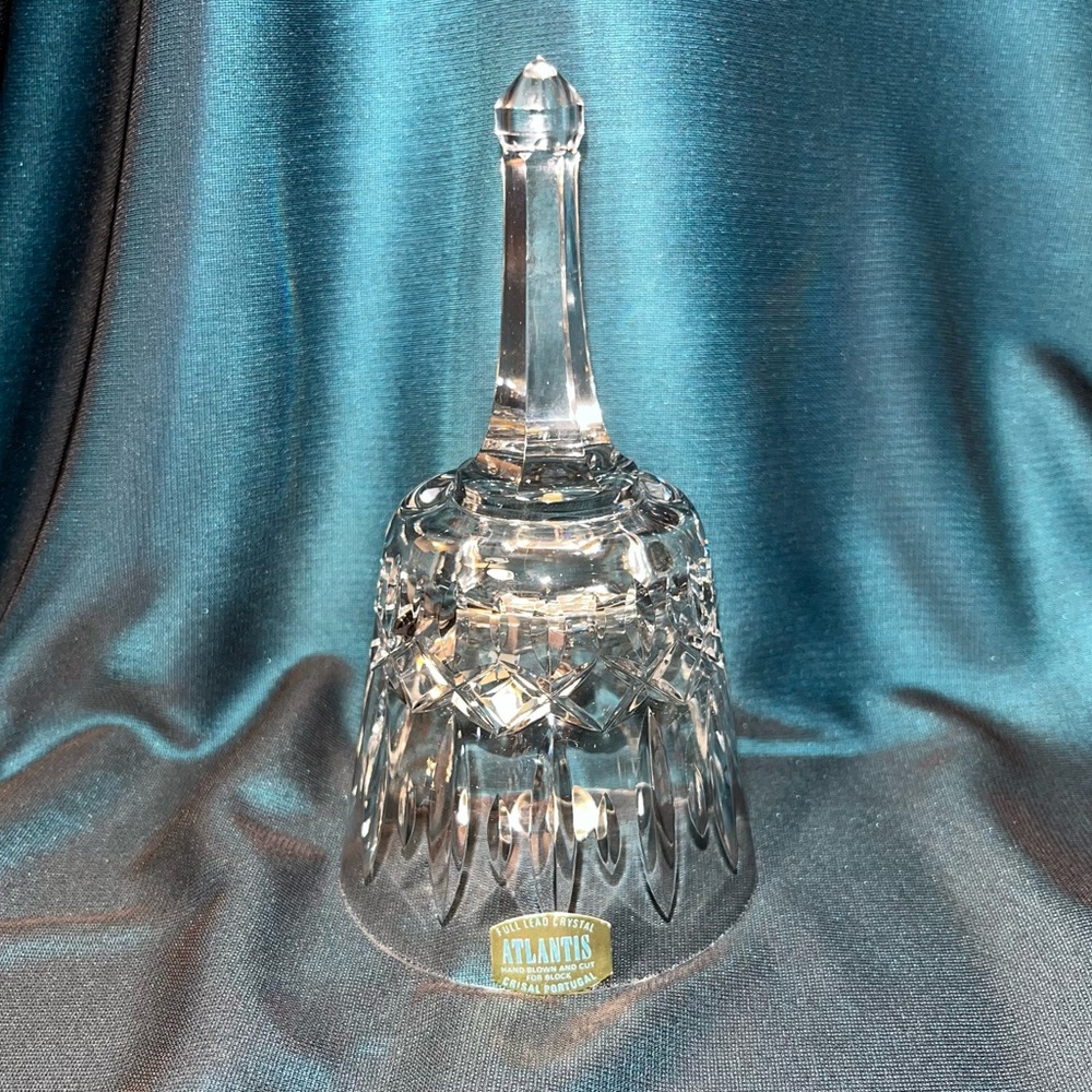 VTG lead crystal hand blown bell Crystal ringer Made in Portugal by Atlantis